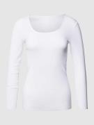 Schiesser Longsleeve mit Rundhalsausschnitt Modell 'LUXURY' in Weiss, ...