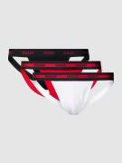 HUGO Jockstrap mit elastischem Logo-Bund im 3er-Pack in Rot, Größe L