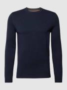 Tom Tailor Regular Fit Strickpullover aus reiner Baumwolle mit Rundhal...