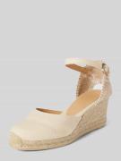 Castañer Wedges mit Fesselriemen Modell 'CAROL' in Offwhite, Größe 41