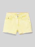 Tommy Hilfiger Teens Jeansshorts mit Fransen Modell 'HARPER' in Hellge...