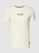 Tommy Hilfiger T-Shirt mit Label-Print in Beige, Größe XXL