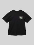 Jack & Jones T-Shirt mit Motiv-Print Modell 'TAMPA' in Black, Größe 15...