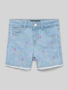 Guess Jeansshorts mit Label-Stitching in Blau, Größe 92