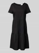 ROBE LÉGÈRE Knielanges Kleid mit Rundhalsausschnitt in Black, Größe 44