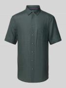 Christian Berg Men Regular Fit Leinenhemd mit Button-Down-Kragen in St...