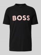 BOSS Green T-Shirt mit Logo-Print Modell 'Teebero' in Black, Größe S