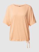 Tom Tailor T-Shirt mit Tunnelzug am Saum in Apricot, Größe S