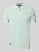 camel active Poloshirt mit Label-Stitching in Tuerkis, Größe XXL
