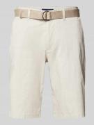 Christian Berg Men Slim Fit Chino-Shorts mit Strukturmuster in Sand, G...