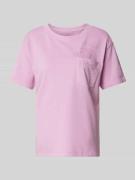 Jake*s Casual T-Shirt mit Motiv-Stitching in Rosa, Größe M