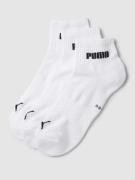 PUMA Sneakersocken mit Label-Print im 3er-Pack in Weiss, Größe 39-42