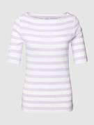 Esprit T-Shirt mit Streifenmuster in Flieder, Größe XXL
