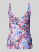 LASCANA Tankini-Oberteil mit floralem Muster Modell 'Breese' in Blau M...