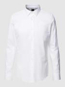 BOSS Slim Fit Businesshemd aus Uni Struktur in Weiss, Größe 44