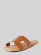 Steve Madden Slides mit breiter Schaftbrücke Modell 'ZARNIA' in Cognac...