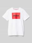 HUGO T-Shirt mit Runfdhalsausschnitt in Weiss, Größe 164