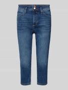 s.Oliver RED LABEL Slim Fit Caprijeans mit Gürtelschlaufen in Dunkelbl...