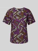 Weekend Max Mara T-Shirt mit Allover-Muster Modell 'ELOISA' in Violett...