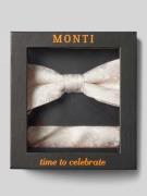 Monti Fliege und Einstecktuch im Set aus Seide in Ecru, Größe 1