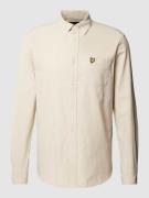 Lyle & Scott Slim Fit Freizeithemd aus Baumwoll-Leinen-Mix in Sand, Gr...