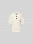 WON HUNDRED Poloshirt in Strick-Optik in Offwhite, Größe L