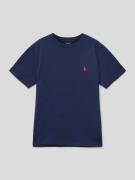 Polo Ralph Lauren Teens T-Shirt mit Logo-Stitching in Marine, Größe L