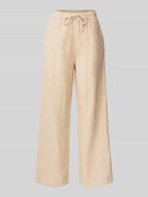 Only Regular Fit Stoffhose in Crinkle-Optik Modell 'THYRA' in Sand, Gr...