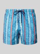 HOM Badeshorts mit Allover-Print Modell 'HARRISON' in Bleu, Größe S