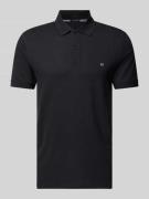 Christian Berg Men Poloshirt mit Label-Detail in Black, Größe M