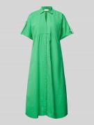 Milano Italy Loose Fit Midikleid aus Leinen-Baumwoll-Mix in Apfel, Grö...