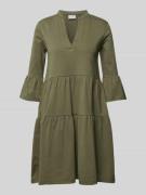 Vila Minikleid im Stufen-Look in Khaki, Größe 36