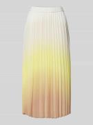 comma Midirock mit Plisseefalten in GELB, Größe 36