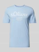 s.Oliver RED LABEL T-Shirt mit Rundhalsausschnitt in Hellblau, Größe X...