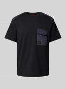 HUGO T-Shirt mit Label-Patch Modell 'Dabieno' in Black, Größe M