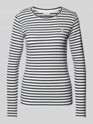 Kaffe Longsleeve mit Motiv-Stitching Modell 'Liddy' in Marine, Größe X...