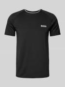 BOSS Green T-Shirt mit Label-Print in Black, Größe L