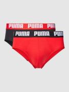 Puma Slip mit Label-Detail im 2er-Pack in Rot, Größe L