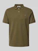 Gant Regular Fit Poloshirt mit Label-Stitching in Oliv, Größe S