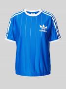 adidas Originals T-Shirt mit Label-Print in Bleu Melange, Größe XS