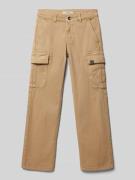 Garcia Cargohose mit elastischem Bund in Beige, Größe 158