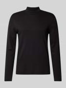 Christian Berg Men Longsleeve mit geripptem Stehkragen in Black, Größe...