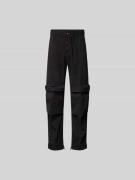 Diesel Cargohose mit elastischem Bund in Black, Größe 48