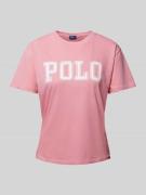 Polo Ralph Lauren T-Shirt mit Label-Print in Pink, Größe S