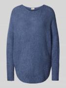 Fransa Strickpullover mit Rundhalsausschnitt Modell 'Eretta' in Blau, ...