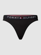 TOMMY HILFIGER String mit elastischem Logo-Bund in Black, Größe S