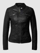 Only Jacke im authentischen Leder-Look in Black, Größe 34