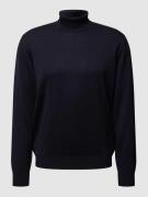 MAERZ Muenchen Rollkragenpullover aus reiner Schurwolle in Marine, Grö...
