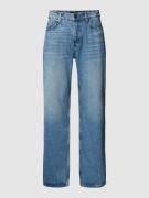 EIGHTYFIVE Straight Fit Jeans im Used-Look in Blau, Größe 33