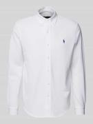 Polo Ralph Lauren Slim Fit Freizeithemd aus reiner Baumwolle in Weiss,...